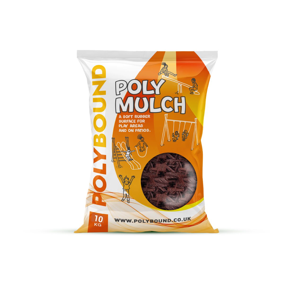 Rubber Mulch Green 10kg Polybound