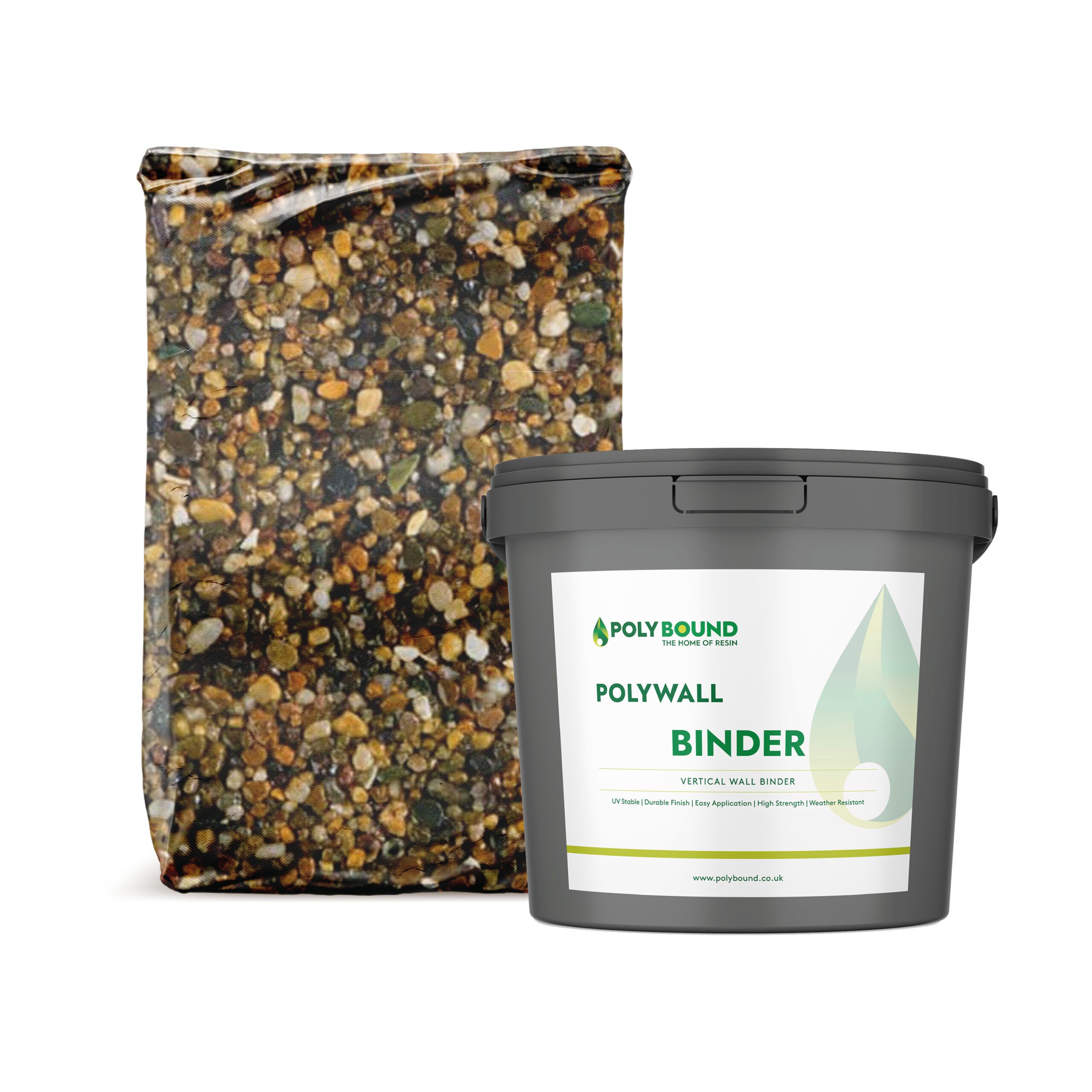 Polywall | Wall Binder Kit | Golden Pea, 1-3mm | 1-4sqm