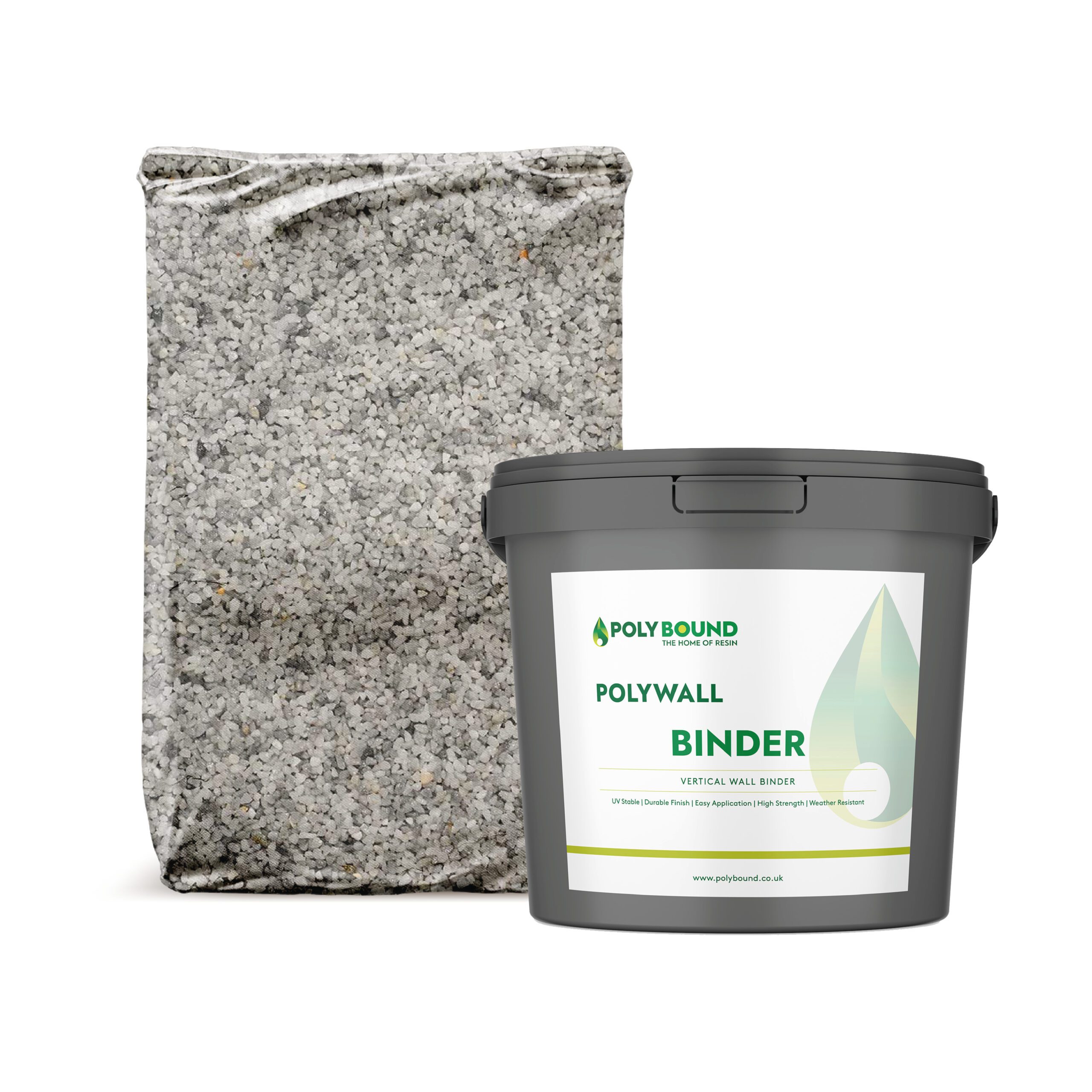 Polywall | Wall Binder Kit | Grey Azulado, 1-3mm | 1-4sqm