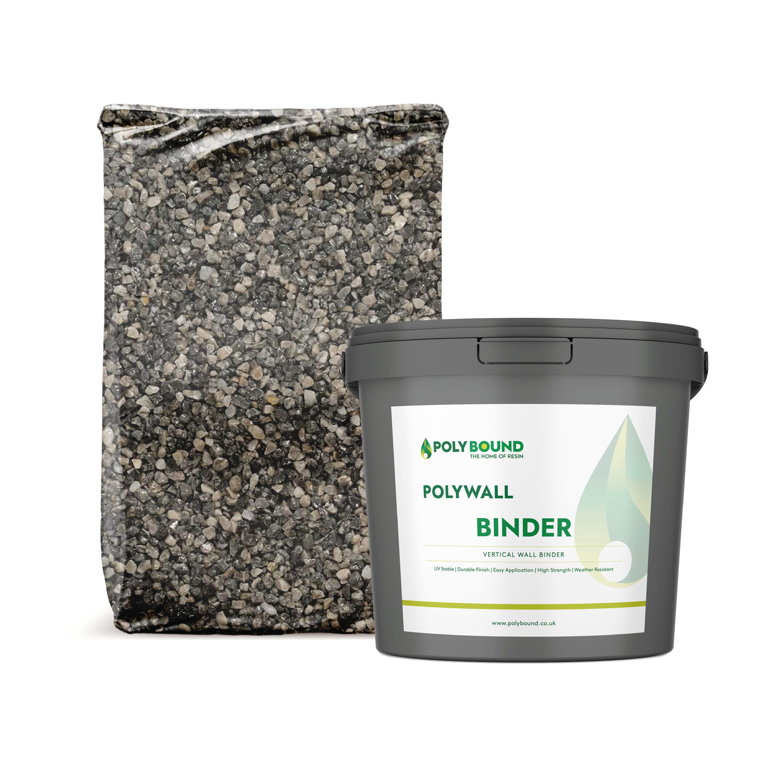 Polywall | Wall Binder Kit | Dark Grey Oscuro, 1-3mm | 1-4sqm