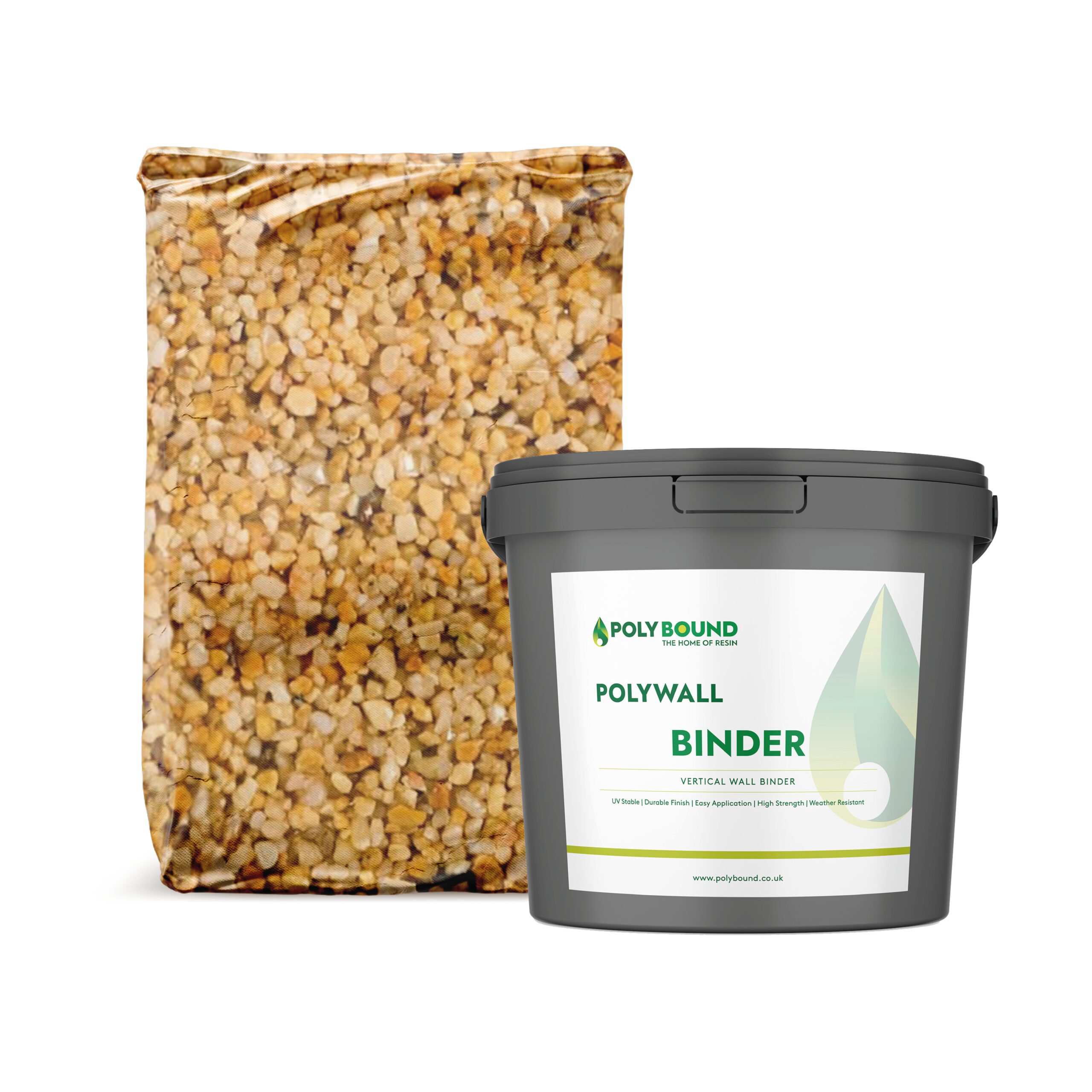 Polywall | Wall Binder Kit | Gold Autumn Quartz, 1-3mm | 1-4sqm